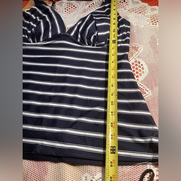 NWT CITY CHIC STRIPE TANKINI - Picture 9 of 16